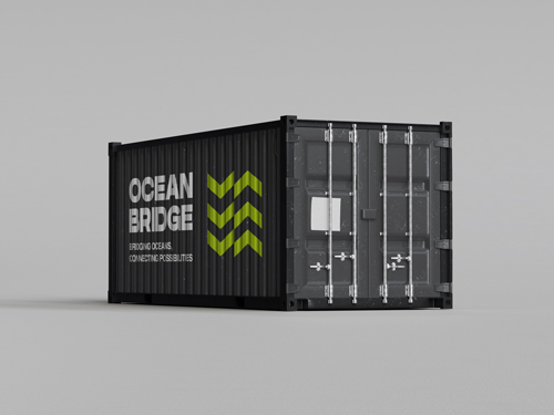 Single Cargo Container Side View