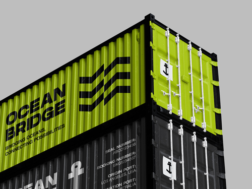 Rectangle Containers Low Angle View