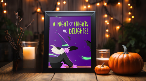 Cadre dans un décor d'Halloween