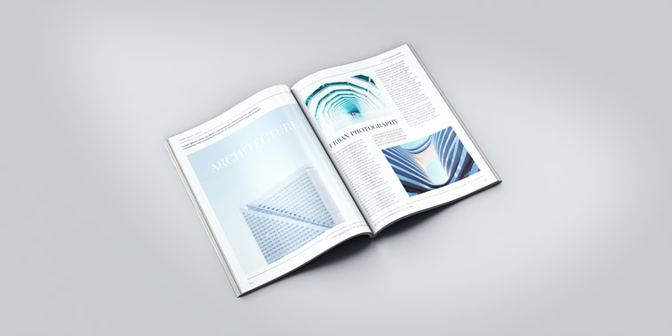 Tilted Open Magazine Top View