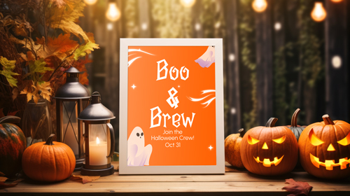 Cadre avec décorations vue de face