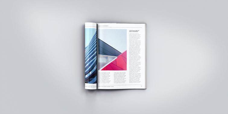 Left Side Folded Magazine