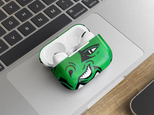 Open AirPod Case on a Laptop