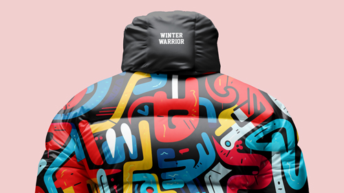 Stylish Puffer Jacket Back View