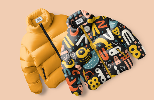 Puffer Jackets High Angle View