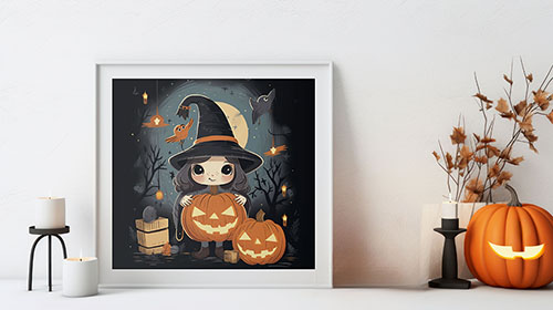 White Frame in a Minimalistic Setting