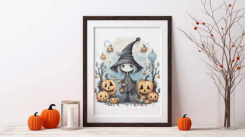 Wooden Frame With Fall Attributes