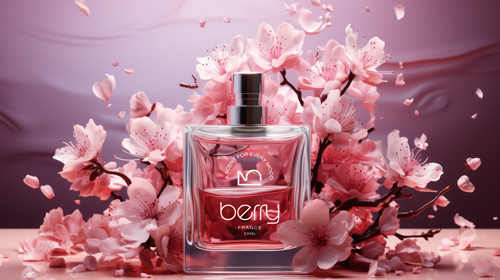 Fragrance Bottle in a Whimsical Environment