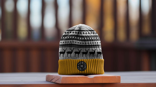 Winter Hat on a Blurred Background