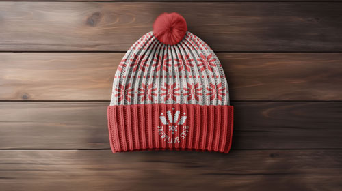 Winter Hat High Angle View