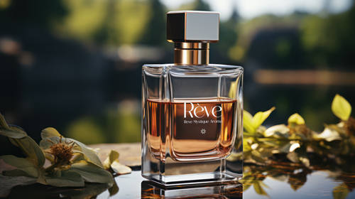 Fragrance Bottle With Spring Flowers