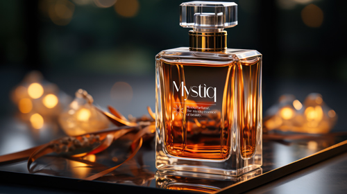 Perfume Bottle in an Ethereal Environment