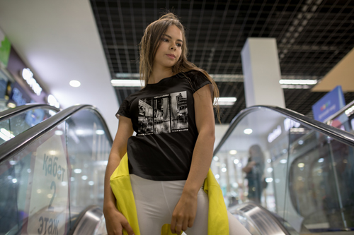 Woman Posing in Streetwear