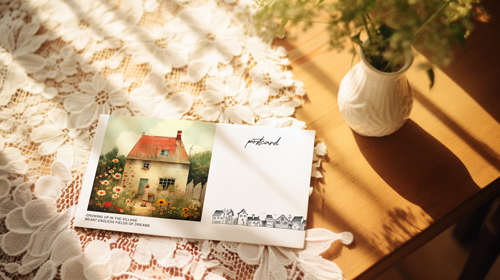 Postcard Laying Under Sun Rays