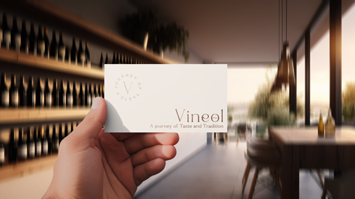 Business Card in a Human Hand