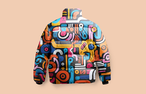 Stylish Puffer Jacket Back View