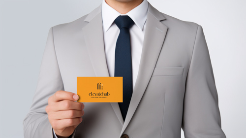 Mann, der eine Firmenkarte vorzeigt