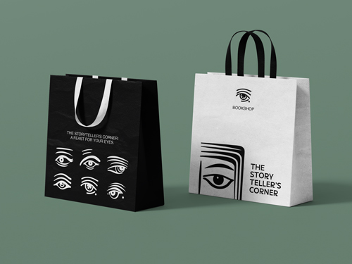 Two Shopping Bags Angle View