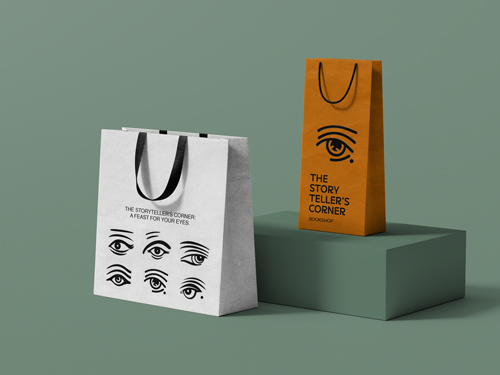 Two Paper Bags Angle View