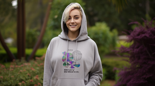 Woman Wearing a Hoodie