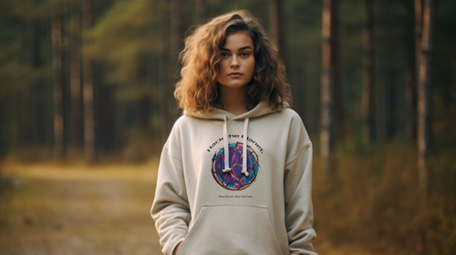 Woman in a Hoodie Front View