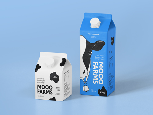 Two Drink Cartons, One is Smaller