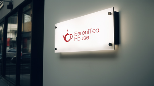 Glass Sign on a Wall