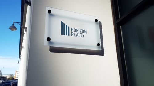 Company Sign Low Angle View