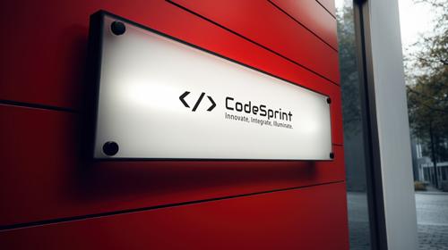 Horizontal Sign Angle View