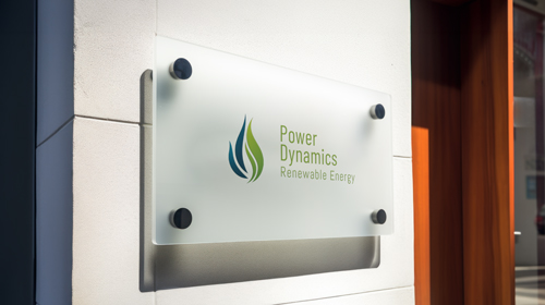 Glass Plaque Outside a Building