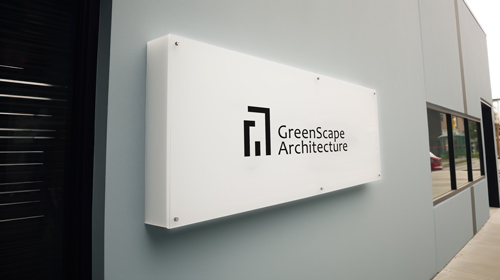 White Plaque Outside a Building