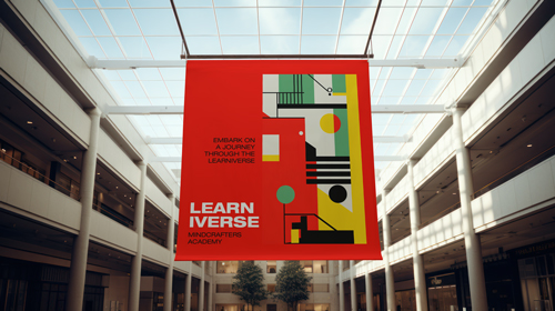 Banner colgando del techo