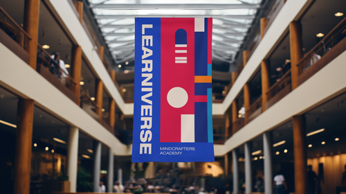 Póster en un fondo borroso