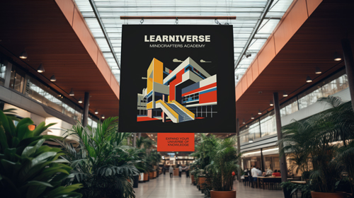 Exhibición de bandera en un edificio moderno