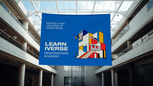 Póster horizontal en una biblioteca