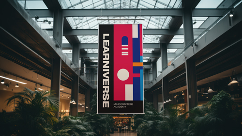 Bandera rodeada de plantas