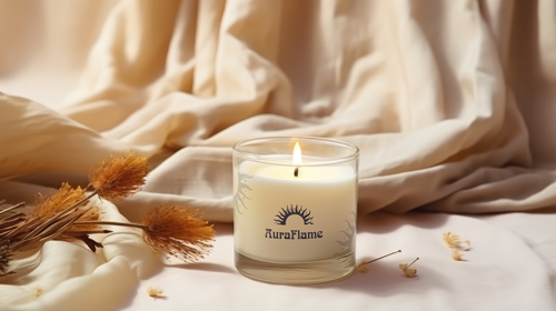 Vela en un entorno minimalista