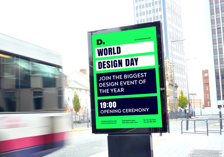 Vertical Street Billboard