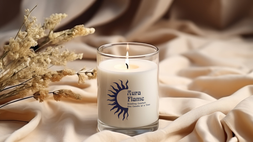Vela en un entorno elegante