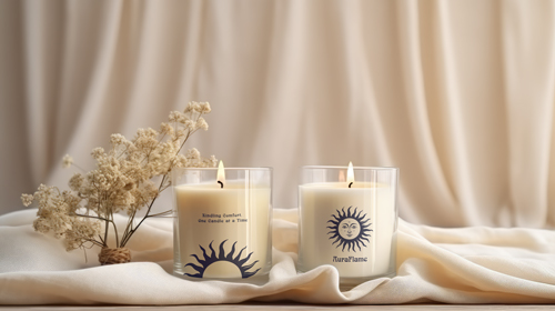 Dos velas en un tapiz