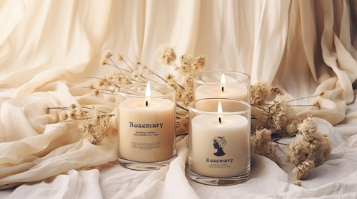 Tres velas en un tapiz