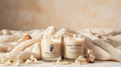 Velas con decoraciones delicadas