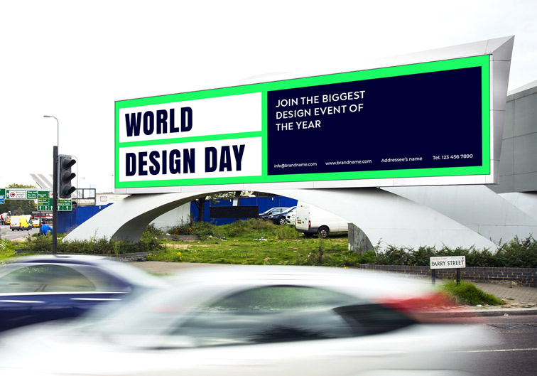 Horizontal Billboard on a Street