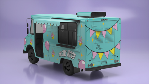 Food Truck With Open Doors