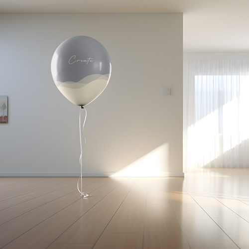 Single Balloon in a Contemporary Home Setting