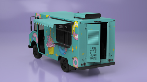 Food Van With Open Doors