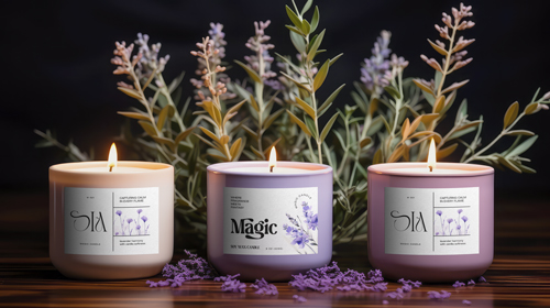 نظرة أمامية على مجموعة شموع