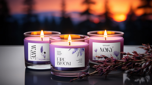 شموع بأجواء رومانسية