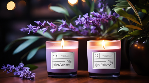شموع اللافندر في أجواء رومانسية