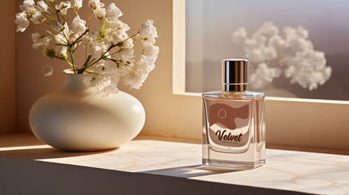 Fragrance Bottle With Spring Flowers